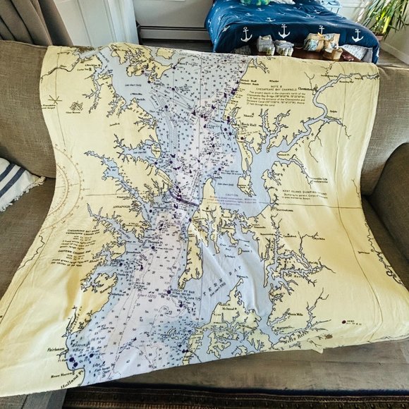 NEW without TAGS PLUSH Chesapeake Bay Bridge/Chesapeake Channel Span Blanket - Picture 5 of 7
